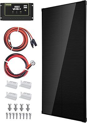 Kit de panneaux solaires à grille monocristalline tp 100w 12v pour maisons
