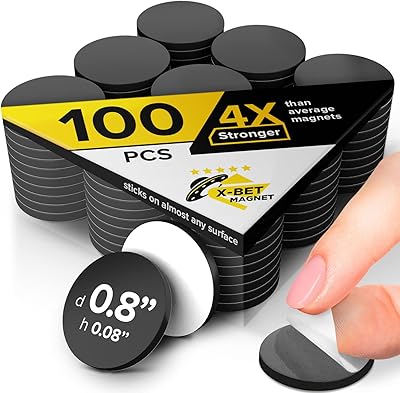 Aimants adhésifs pour travaux manuels - 100 aimants ronds flexibles avec dos adhésif - petits aimants adhésifs - points magnétiques avec dos adhésif de remplacement pour ruban magnétique, autocollants et ruban adhésif. Le discount haut de gamme, c'est possible avec Diaytar