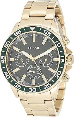 Montre bannon pour homme en acier inoxydable bq2493, doré, doré, bracelet