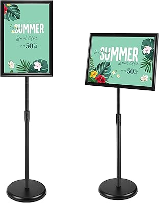 Support pour affiches a3 (a4) support de sol réglable présentoirs en aluminium