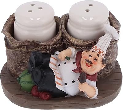 Figurine de chef en résine jolie figurine style européen pour comptoir