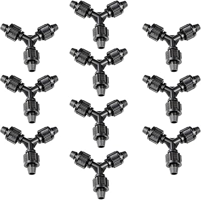 Kit de connecteurs en t barbelé euclver pour tuyau 1/2", kit de raccords