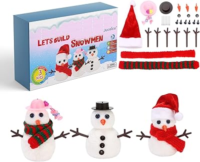 Jouet de bonhomme de neige d'intérieur build eye pour enfants, ensemble de 3
