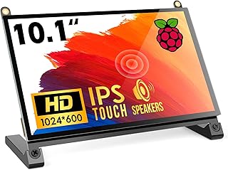 Écran roadom raspberry pi, écran tactile 10,1 pouces, ips fhd 1024 x 600