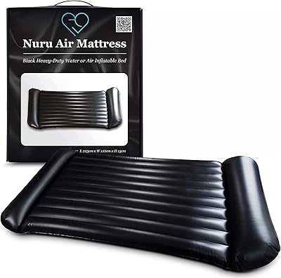 Matelas pneumatique de massage gonflable | pvc imperméable durable noir 88"
