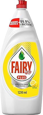 Savon liquide vaisselle original fairy plus avec de puissants additifs blanchissants, bouteille
