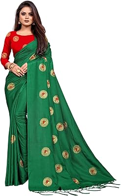 Sari en soie pour femme avec chemisier non cousu