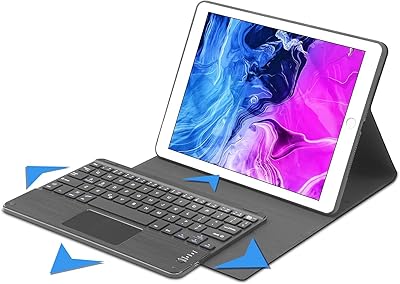Étui avec clavier pour ipad 6e génération, clavier smart touch pour ipad air