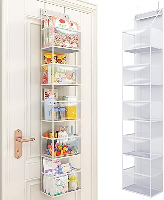Organisateur de rangement suspendu à 5 étagères, pochettes en plastique transparent, organisateur de porte extra durable avec grande capacité de 25 lb pour placard, chambre à coucher, chambre d'enfant, salle de bain, meubles. Faites des économies avec Diaytar, le leader du e-commerce discount au Sénégal