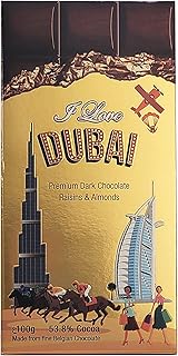 Chocolat noir de luxe aux raisins secs et amandes de i love dubai