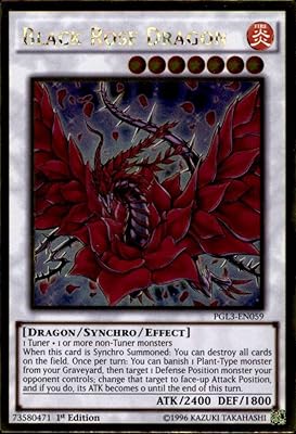 Yu-gi-oh - dragon rose noire (pgl3-en059) - gold infinite gold premium - première
