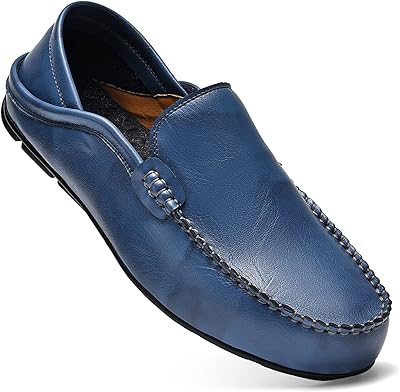 Mocassins de conduite à enfiler pour hommes chaussures décontractées en cuir