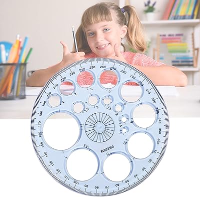 Paquet de 2 modèles de pochoirs de dessin de cercle multifonctions, outil