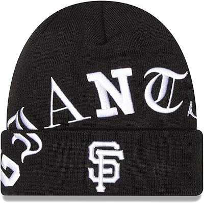 New era sf san francisco giants blackletter old english letter script cuff bonnet