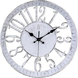 Horloge murale vintage ogitok 12 pouces horloges murales rondes à piles