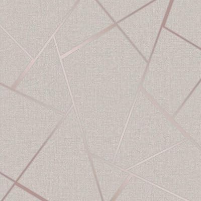 Fine decor fd42282 papier peint à quartz fractal, or rose