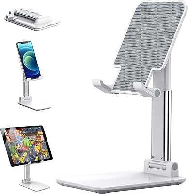 Support de téléphone portable tenlamp, support de bureau pliable réglable en angle