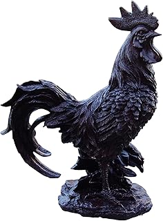 Coq de manoir en hickory dans des feuilles rouge antique 16