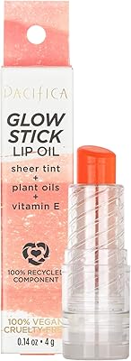 Bâton d'huile à lèvres lumineux pacifica - bale sunset pour femme, 4g