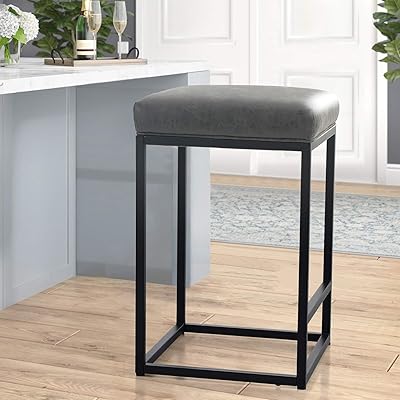 Tabouret de table de cuisine sans dossier haut de 24" maison arts, plateau