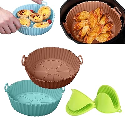 Bol en silicone pour friteuse à air maxmana secret 2 pièces rondes accessoires