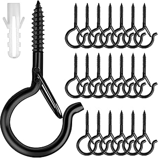 Crochets à vis pour éclairage extérieur q hanger, crochets extérieurs avec clip