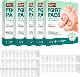 Ekam 50 pièces ensemble de patchs pour les pieds en bambou et gingembre