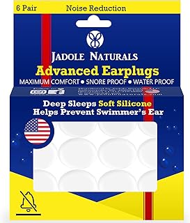 Bouchons d'oreilles en silicone souple jadol naturals 6 paires bouchons malléables pour dormir