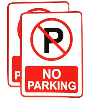 Autocollant rouge et blanc esplanade no parking sign - facile à installer, résistant