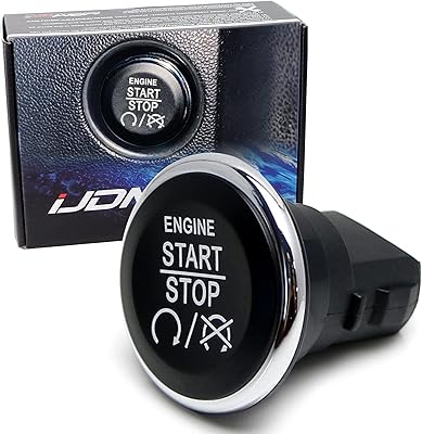 Remplacement du bouton poussoir de démarrage/arrêt du moteur ijdmtoy, compatible avec dodge challenger