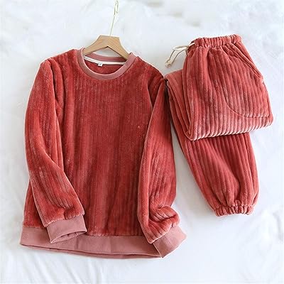 Shypt couple flanelle pyjamas ensemble automne hiver chaud à manches longues vêtements
