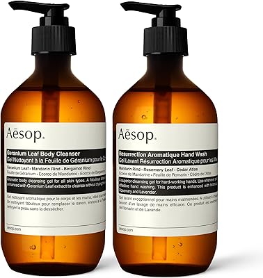 Lavage aromatique pour les mains aesop resurrection nettoyant pour le corps à la feuille