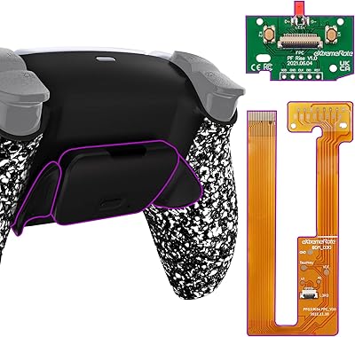 Kit de palette arrière blanche décorative programmable d'extrême droite pour manette playstation 5