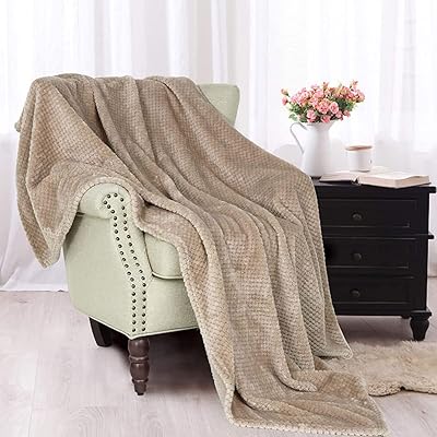 Couverture polaire légère et douce beauty 290 gsm, grande couverture de canapé