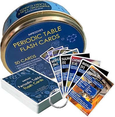 Cartes flash de tableau périodique amproof, éléments éducatifs pour les enfants apprenant stem