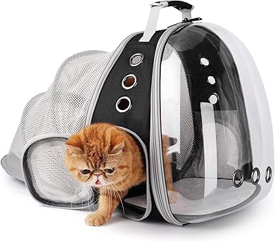 Sac à dos de transport extensible pour chat, sac à dos de transport pour animaux de compagnie à capsule spatiale pour petits chiens, sac à dos de transport pour chat avec fenêtre rigide transparente. Shopping en ligne au Sénégal ? Pensez Diaytar !