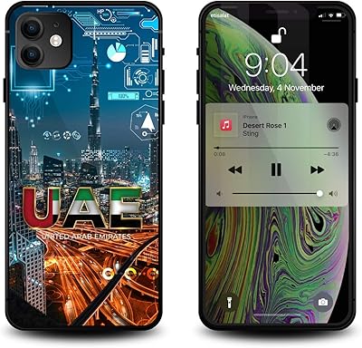 Coque wobagi pour iphone 11 avec lumières led lumineuses, coque intelligente activée