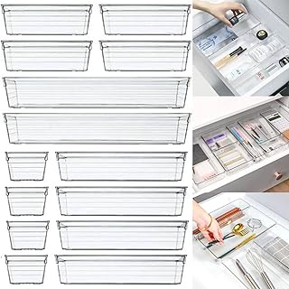 Urbazaar 14 pièces plateaux de rangement de tiroirs de bureau, séparateurs de tiroirs