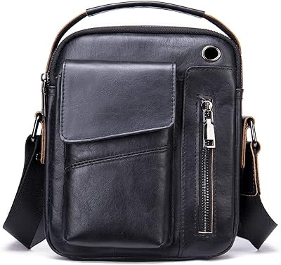 Sac à bandoulière jehofria pour hommes, sac à bandoulière en cuir vintage
