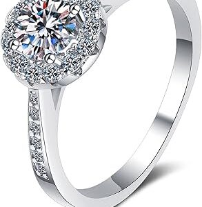 Bague de fiançailles classique unique en argent sterling plaqué or blanc 18 carats avec motif. Diaytar : Connectez-vous aux meilleures offres