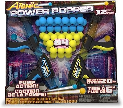 Ensemble de pistolet à popper hog wild atomic power avec 84 balles