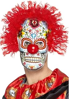 Masque de clown smiffy's jour des morts, multicolore, taille unique, 43717