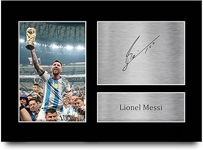 Hwc trading a4 lionel messi argentine impression photo signée cadeaux pour les fans