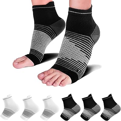 Chaussettes de compression (6 paires) pour soulager la douleur au talon, meilleures chaussettes