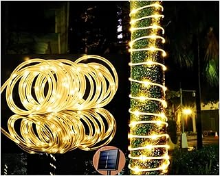 Guirlande lumineuse solaire étanche pour décoration extérieure de jardin, tube féerique pour clôture