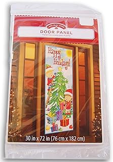 Couverture de panneau de porte de noël 30 x 72 pouces