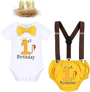 Ensemble de vêtements odasdo baby jungle safari style pour 1er et 2ème anniversaire