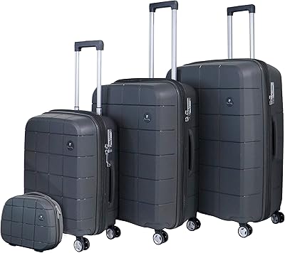 Bagage de voyage incassable pixel avec serrure antivol et 4 roulettes