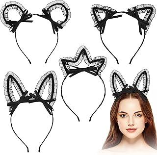 Oreilles de chat mignonnes, bandeaux d'oreilles de lapin, bandeaux fins en métal