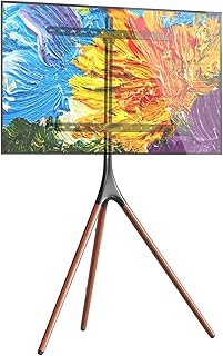 Support tv au sol avec trépied universel, support d'affichage tv moderne réglable